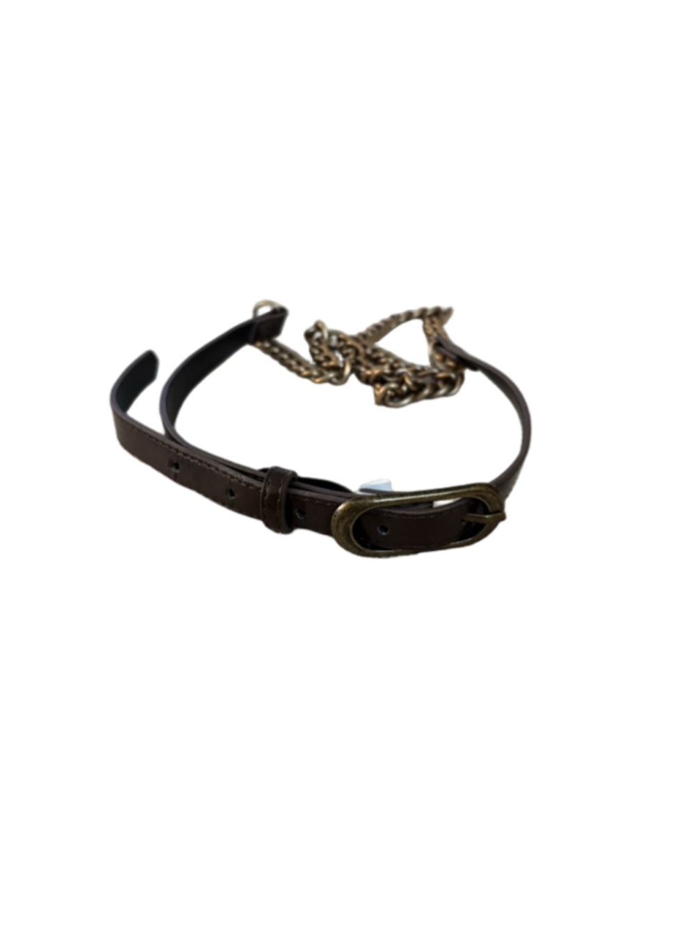 Women's Unbranded Belt One Size Brown Gold Chain